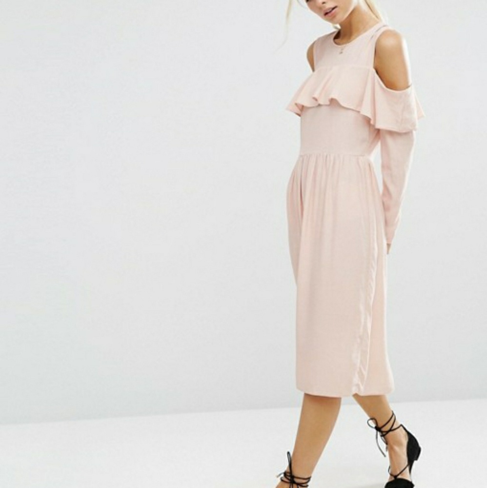 Pink ASOS midi dress